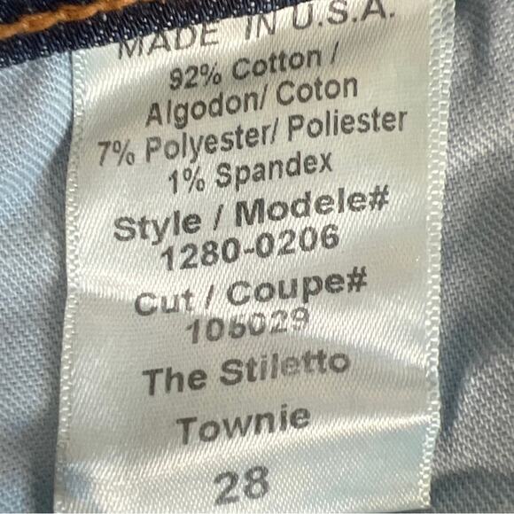 Current Elliot The Stiletto Skinny Jean Townie Whiskering SZ 28 Designer Denim - Picture 10 of 12